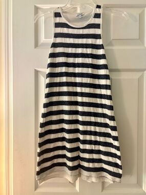 Splendid Striped Raceback Tank Dress XS Navy White Knee Length
